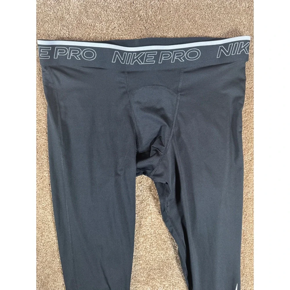 Nike Pro Dri-FIT Men XL Black Compression Tights Athletic Training Leggings‎